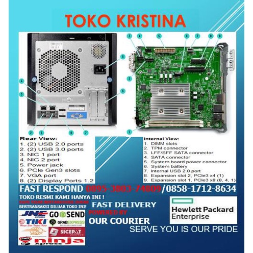 870208-371 HPE ProLiant MicroServer Gen10 X3216 - 4LFF NHP SATA