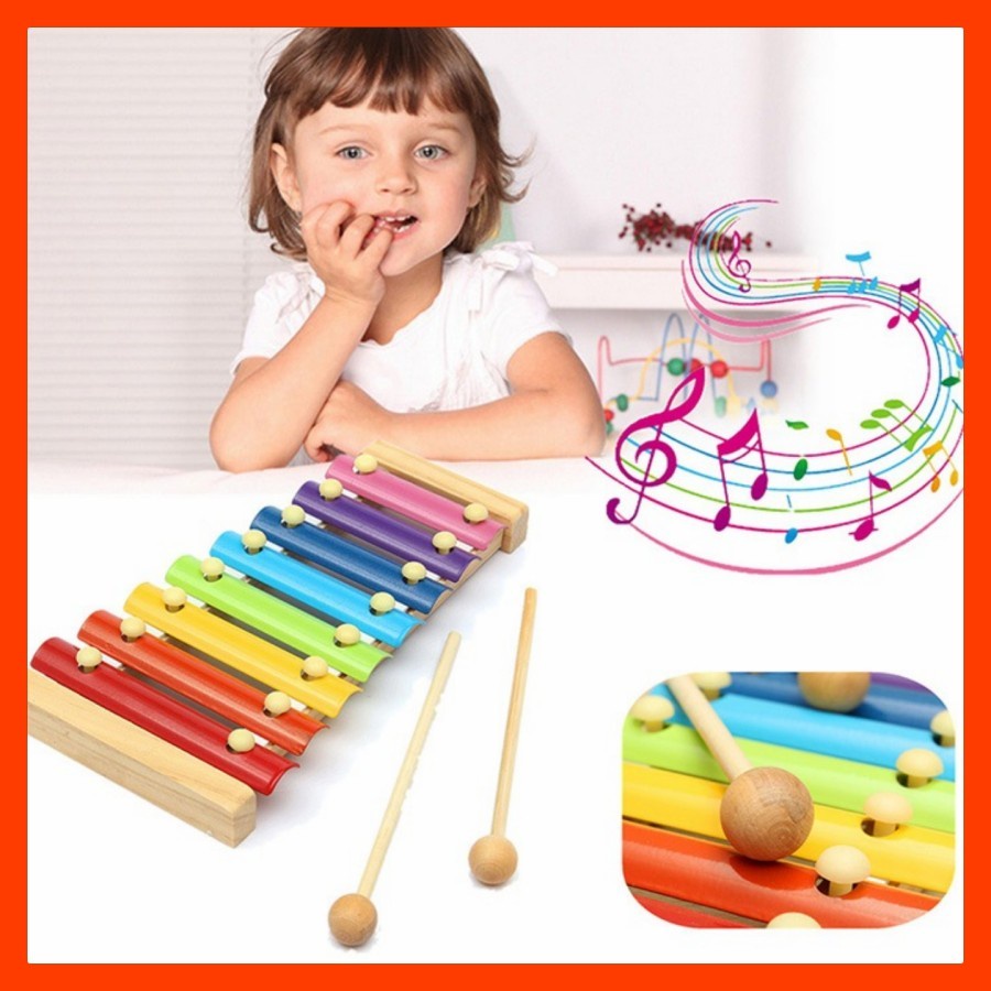 Lucky88toys ⭐⭐⭐⭐⭐ Mainan Alat Musik Xylophone Kolintang Kulintang Hand Knocks Xylophone