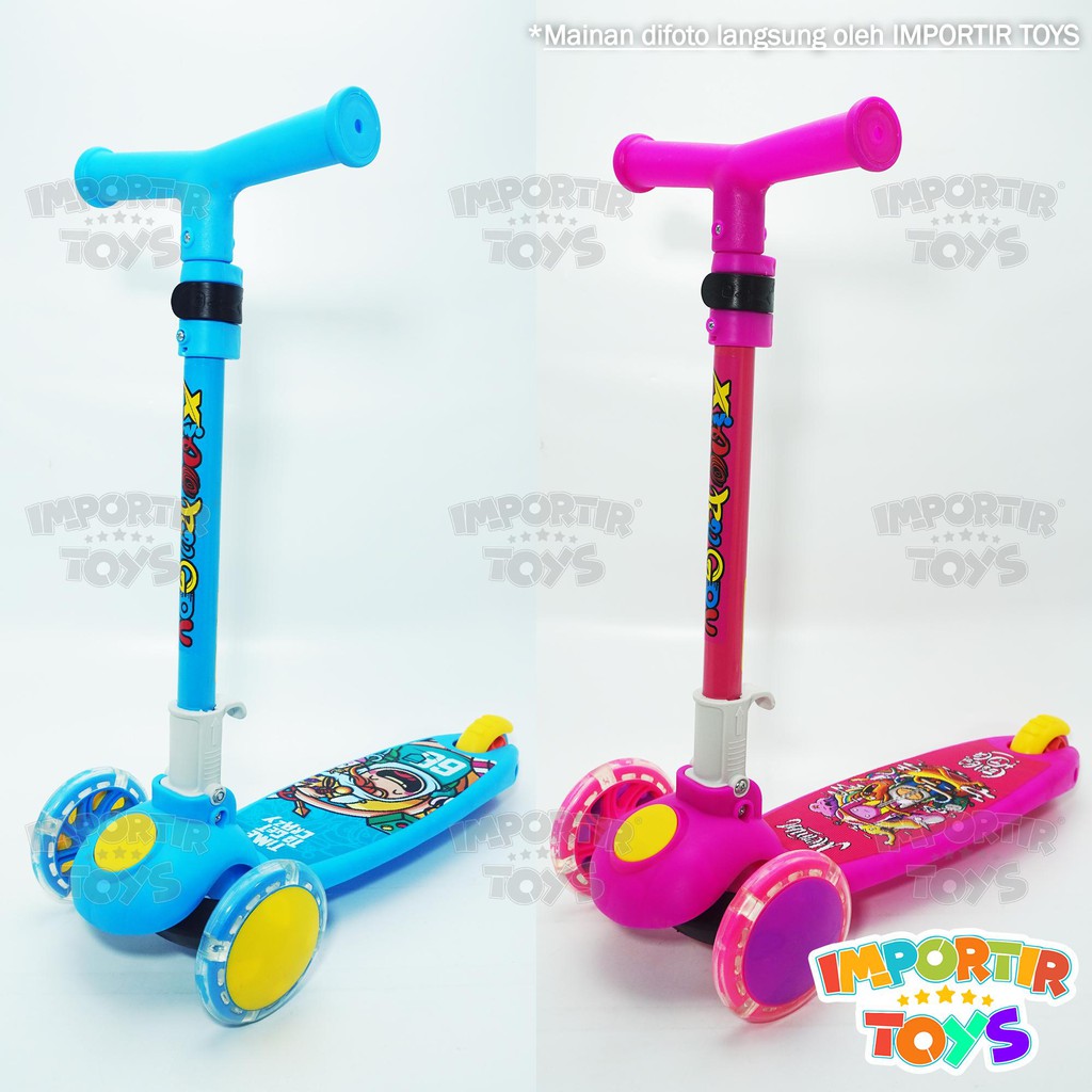 Skuter Lipat Mainan Anak Bercahaya Scooter With Light Kualitas Import!