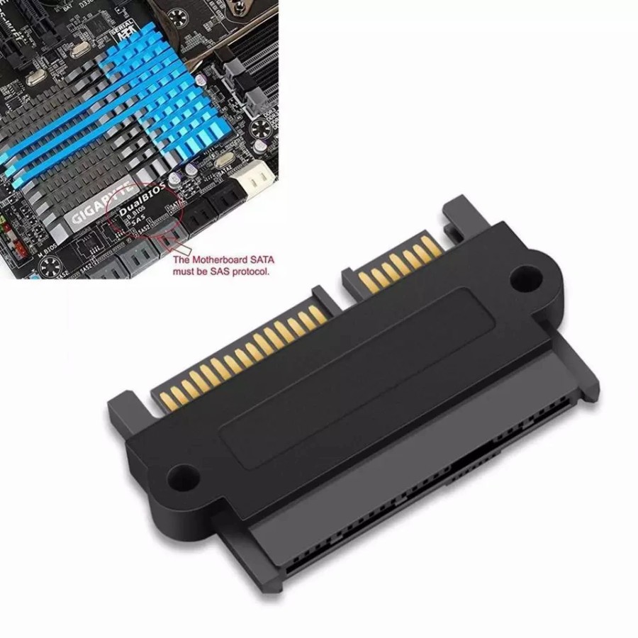 Sas 29 pin female to sata male 22 pin adapter converter for hard disk hdd sas