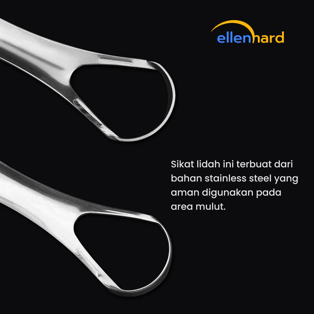 Sikat Pembersih Lidah Dewasa Bahan Stainless Steel Tongue Scraper