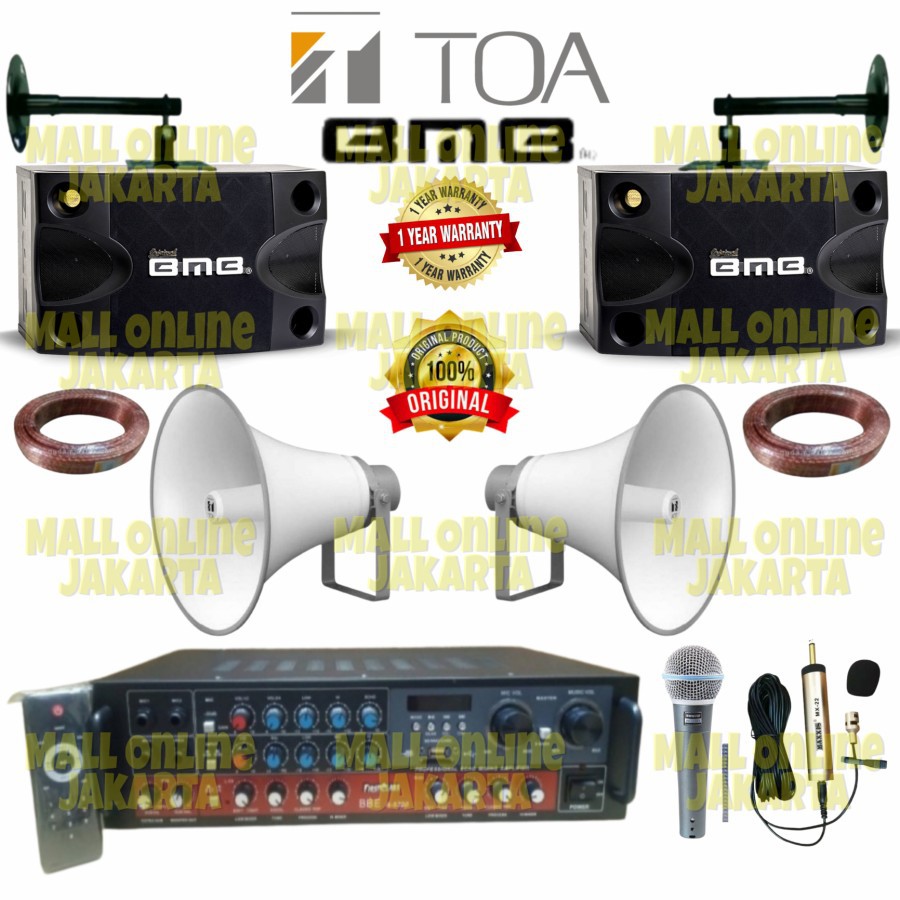 Paket Toa Sound system Masjid indoor outdoor Mushola BMB 8 Original