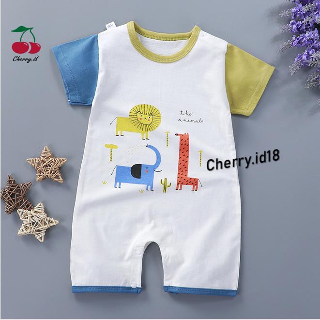 Cherry COD Jumper Kaos Bayi / Romper Bayi / Jumper Pendek Bayi Lucu Karakter J019