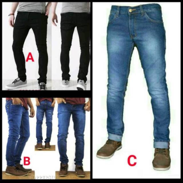 Khusus Grosir Minimal 6 PCS Celana Jeans Pensil Pria