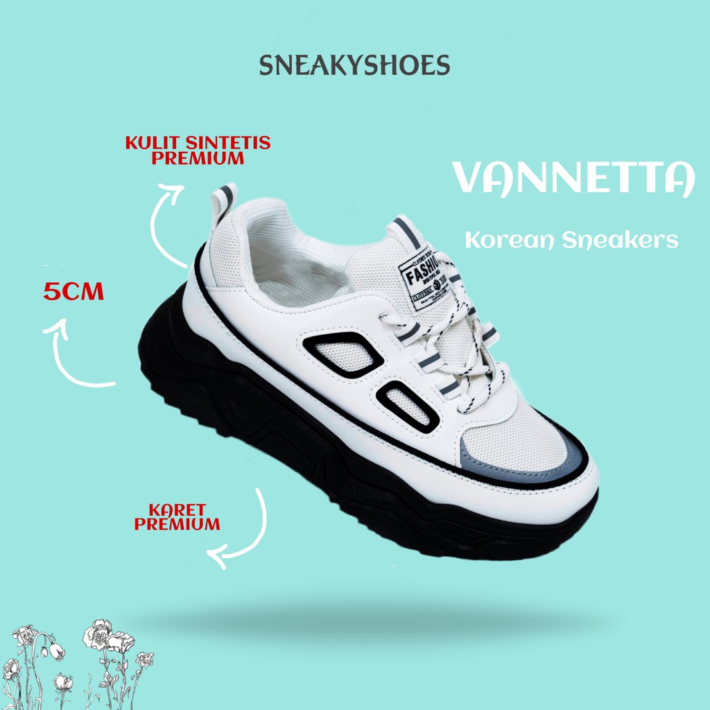 [Original Ber-Hologram] SNEAKYSHOES Vannetta Sepatu Wanita Sneakers Shoes k01-1