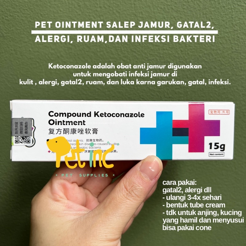 Pet ointment salep jamur, gatal2, alergi, ruam,dan infeksi bakteri