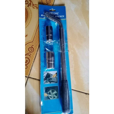 AC02 KUNCI RODA BAN SERBAGUNA L BISA PANJANG PENDEK UK BAUT 19 & 21 / KUNCI L BAN MOBIL