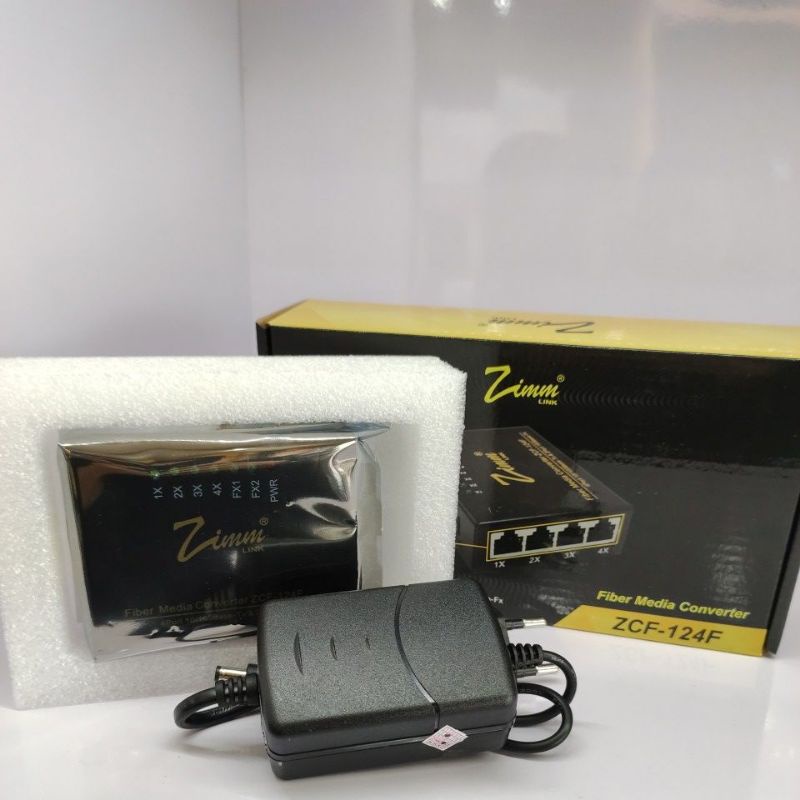 Media Converter Zimmlink 2CF-124F Media Converter 2FO to 4Lan 10/100mbps