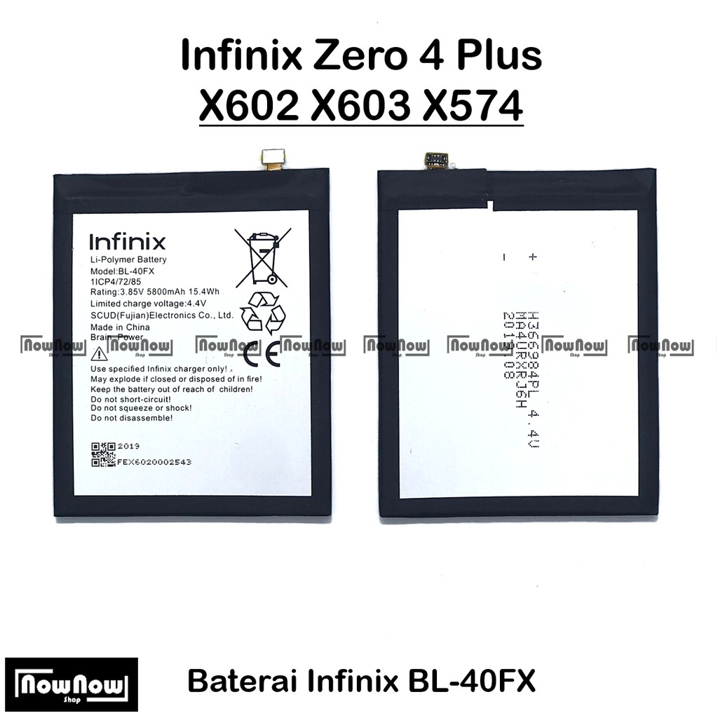 Baterai Infinix Zero 4 Plus X602 X603 X574 BL-40FX Original Batre Batrai Battery HP BL40FX