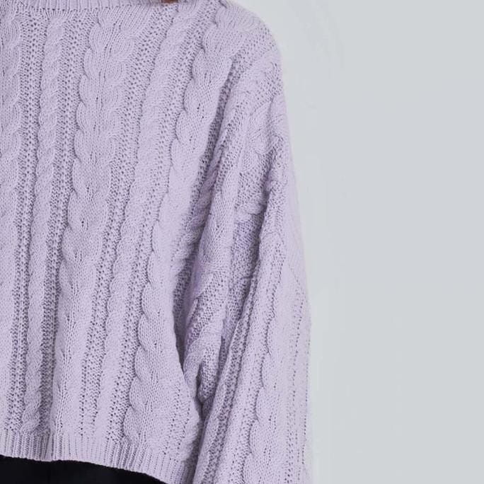 Elior Crop Cable Sweater / Sweater Crop Rajut / lbs sweater crop