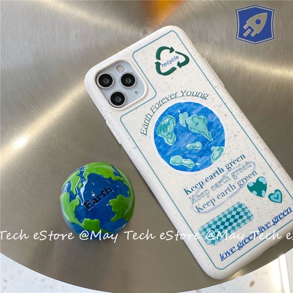 Casing iPhone Planet Bumi Keep Earth Green iPhone X XS XR XSMAX 11 12 13 PRO PROMAX