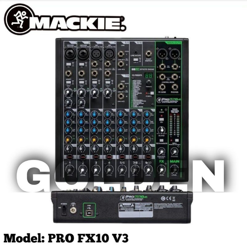 Mixer Mackie PROFX10 V3 Original PRO FX10 V3 - 10 Channel