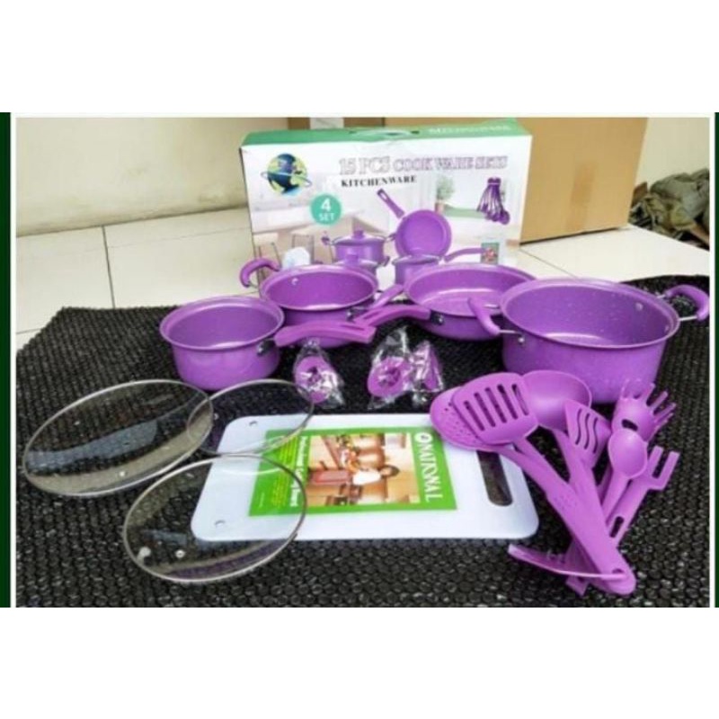 Mini Pan Set Panci Cook Ware Set 15 Pcs