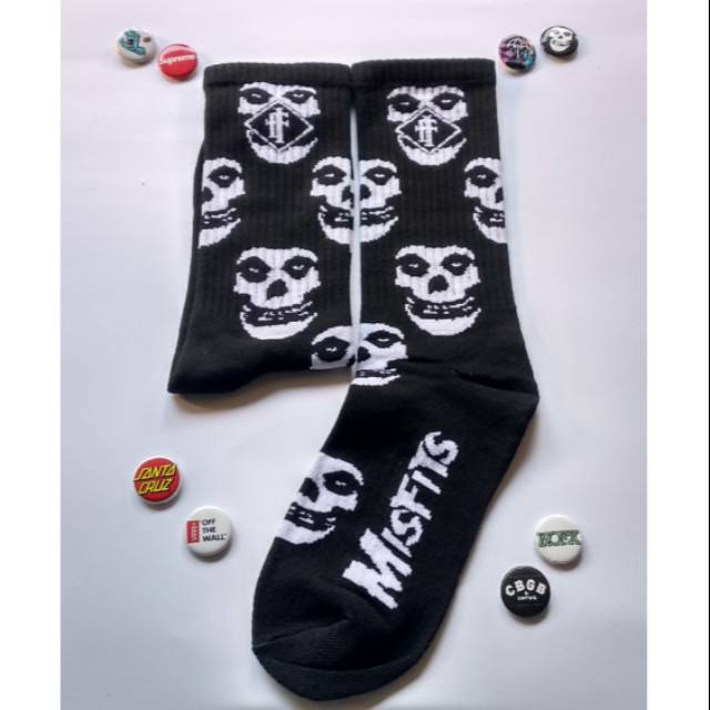 Kaos kaki skate motif misfits