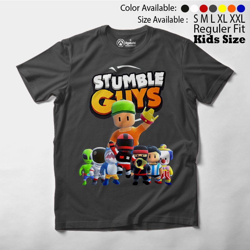 Baju Kaos Atasan Anak Laki-Laki Stumble Guys Skin