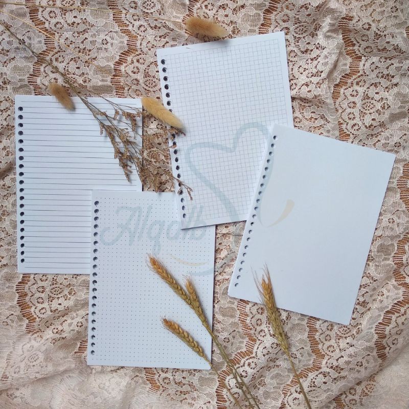 

Loose Leaf Dot Grid Line Polos Premium 100 gsm A5 B5 HVS Putih Kertas Binder