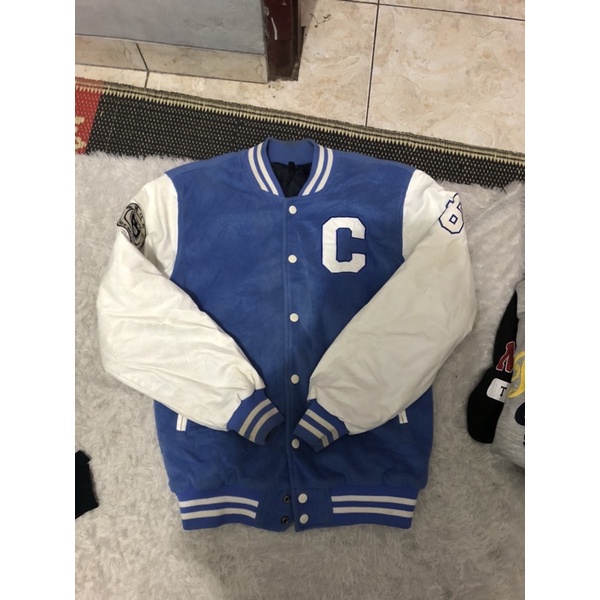 JAKET VARSITY UNIVERSITY LEATHER SECOND