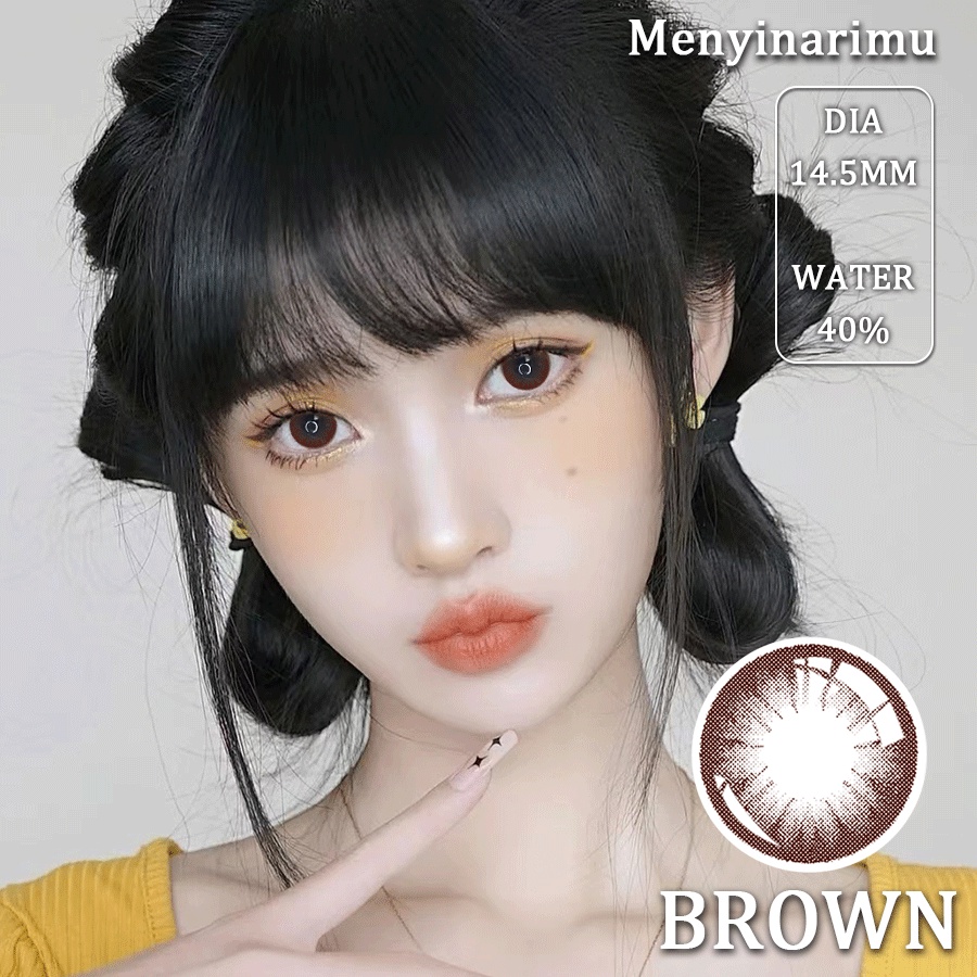 (COD)Menyinarimu Softlens Minus(-1~-6) Black Brown Softlens Lensa Mata Penuh Gaya Dan Cantik Softlens Brown Warna Lensa Kontak Soflen14.5 Mm 2022 New Dubai Import Premium Big Eye Exoticon Softlen