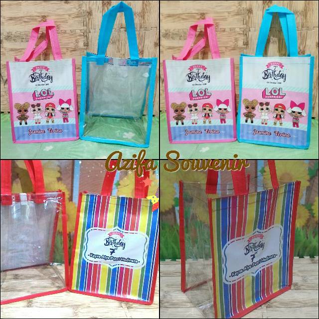 GOODIE BAG TAS SOUVENIR ULANG TAHUN / ULTAH ANAK TENTENG BANNER FULL MIKA-2