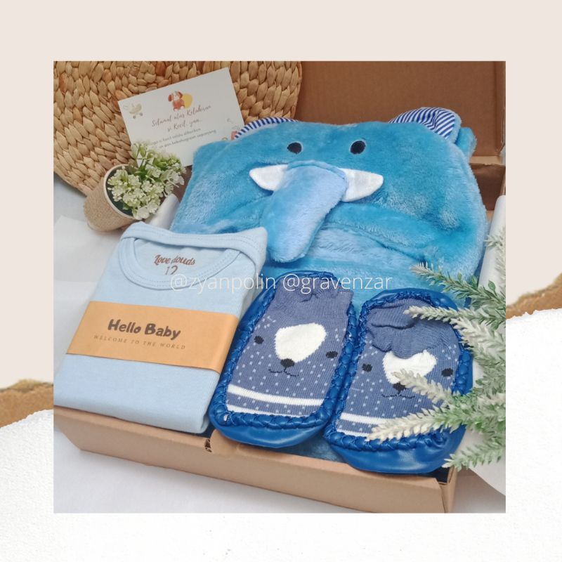 Hampers Selimut Premium | Kado Lahiran-HS-Premium Biru