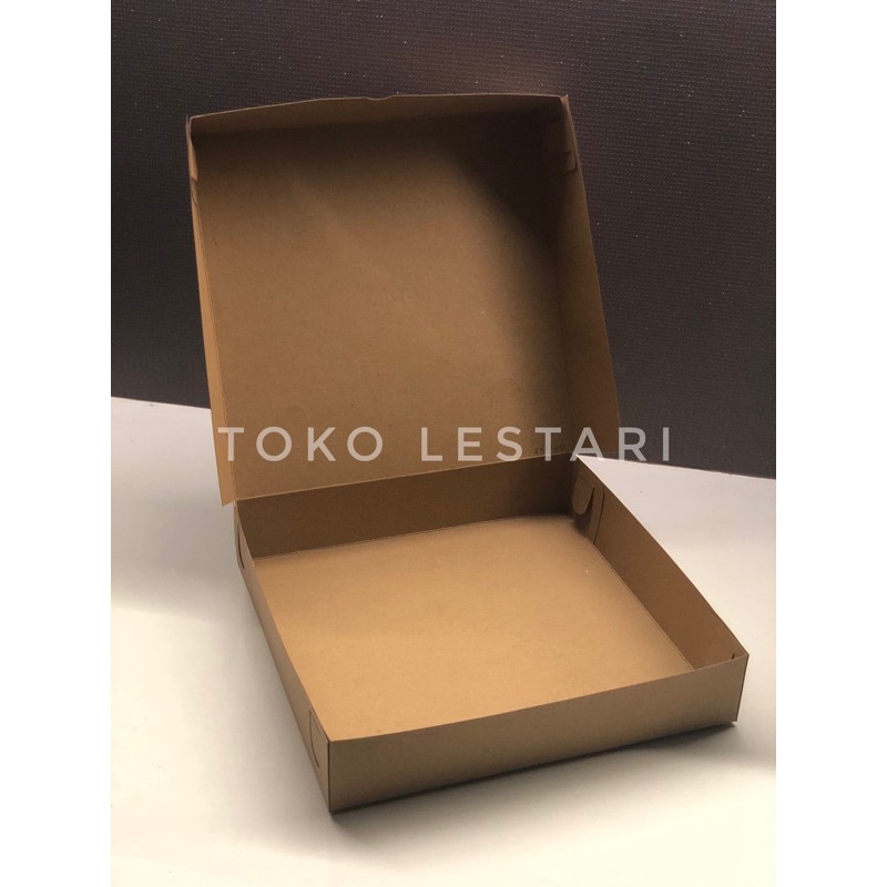 Box Kraft Coklat Untuk Packaging Sovenir Baju Kotak Kado Kue Cake Snack 25 x 25 x 5 CM