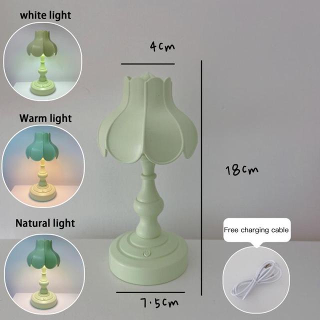 Upgrade Three-speed Retro Rechargeable Table Lamp