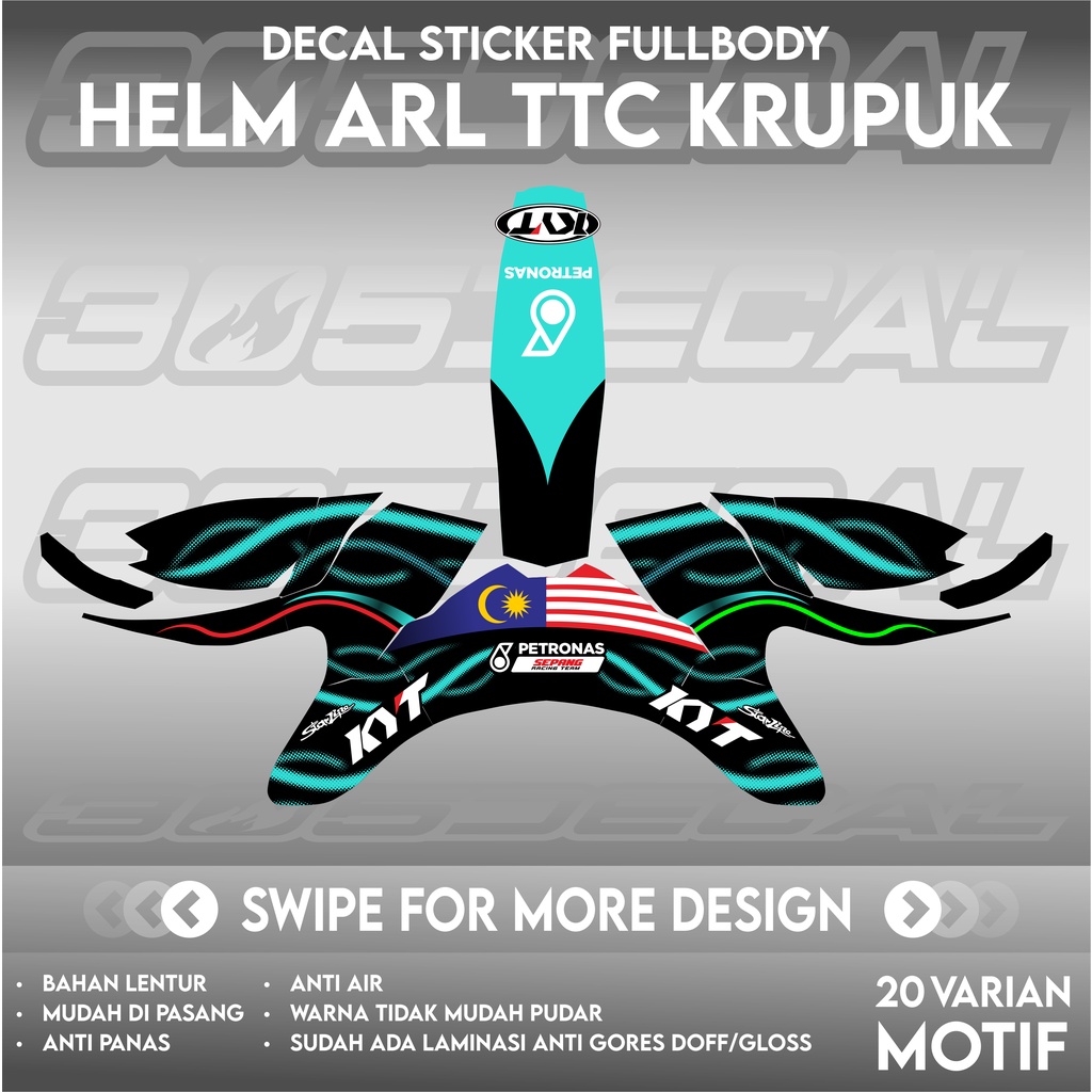 Decal Helm ARL TTC Helm Krupuk Part 1 Bosdecal Sticker