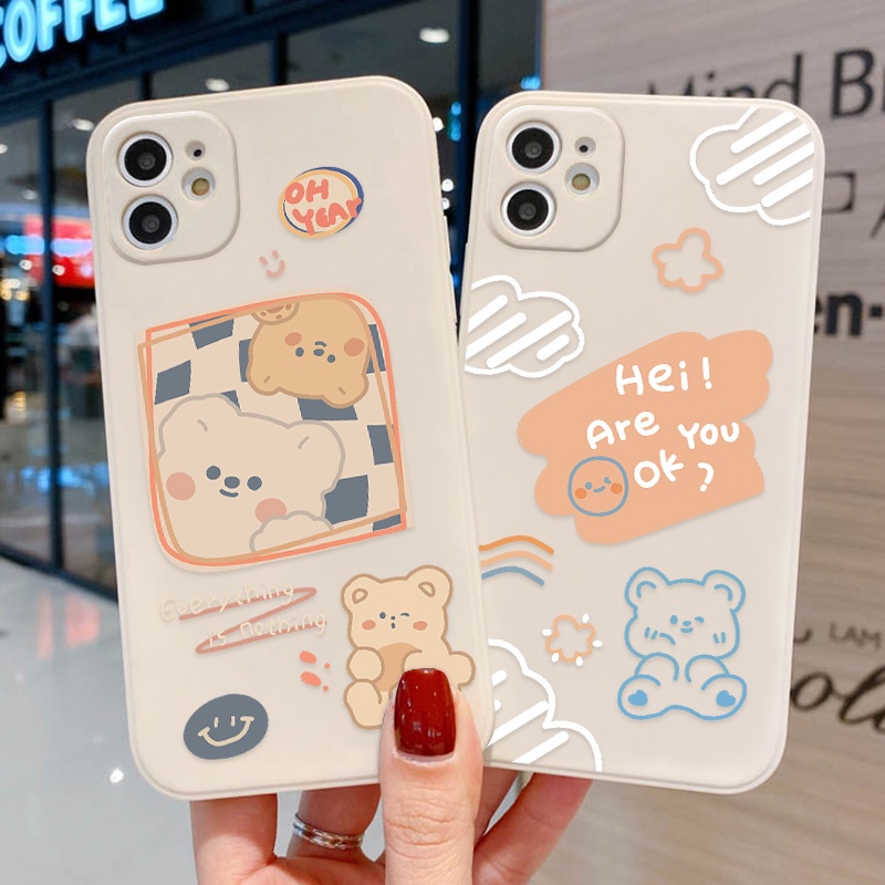 Soft Case TPU Motif Kartun Beruang Untuk Realme C25Y C21Y 9i 8i 7i 6i 5i 8 7 5 9 Pro Plus 8 Pro Plus 8 Pro C25 6s 5s C2 C3 50A C21 C15 C20 3011 C15