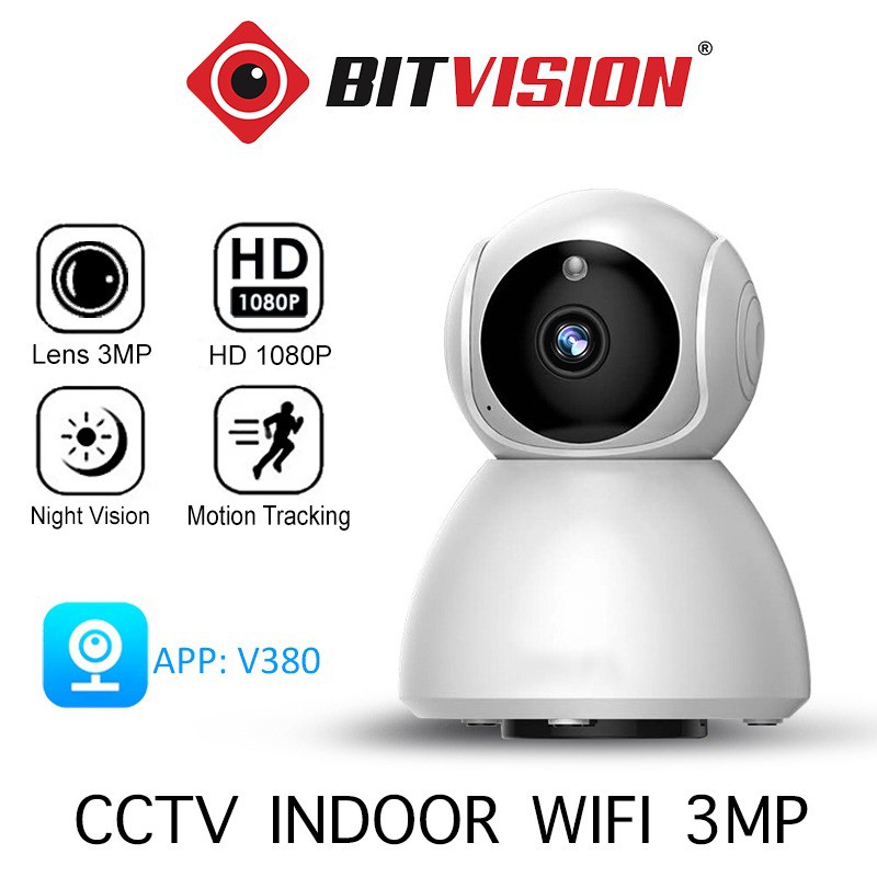 IP CAM CAMERA CCTV WIRELESS CCTV WIFI PORTABLE BABY CAM BITVISION V5