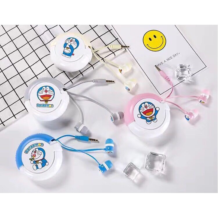 [L-15] / [L-23] Headset Earphone Karakter DORAEMON / Earphone + Wadah Headset DORAEMON Lucu