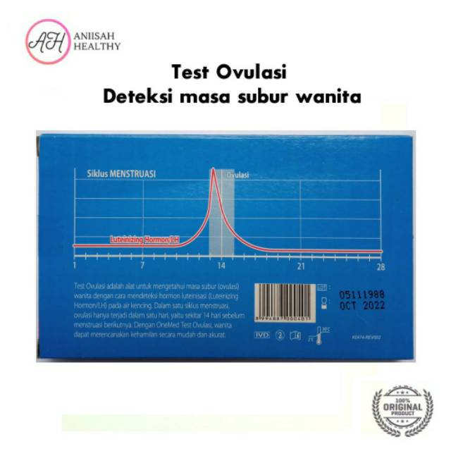 Baby Test Onemed &gt; Box Isi 5 Strip &gt; Test Masa Subur &gt; Kesuburan &gt; Ovutest &gt; LH Ovulation Test