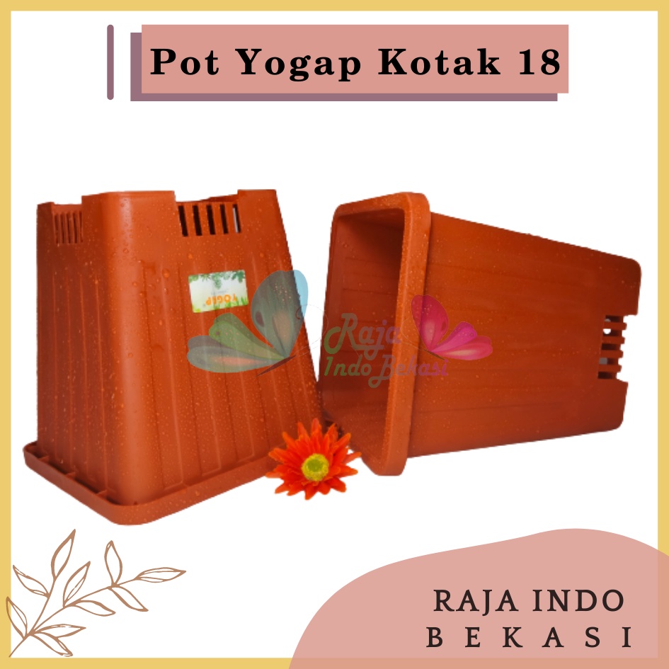 Pot Yogap Kotak 18 Merah Bata Coklat Terraccota Terakota Orange Pot Yogap 10 13 15 17 18 19 25 30 Pot Yogap Lusinan Pot Kotak Panjang Tinggi Pot Segi Persegi Empat Hias Panjang Plastik