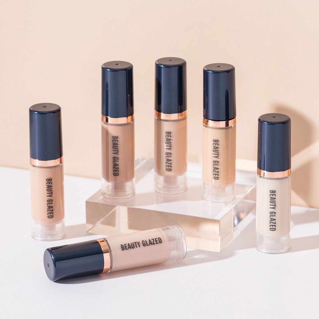 Beauty Glazed Liquid Foundation Full Coverage Foundation Beauty Glazed Base Makeup Alas Bedak Cair Beauty Glazed Foundation Cair