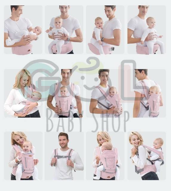 Gendongan Bayi Baby Carrier multifunction 11 in 1 Hipseat Carrier Aiebao 6617 (6608 6612 6629 6609)