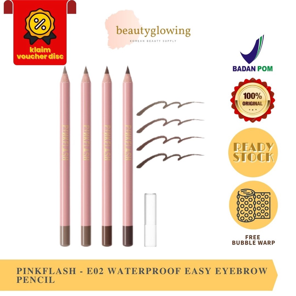 PINKFLASH E02 WATERPROOF EASY EYEBROW PENCIL | PENSIL ALIS