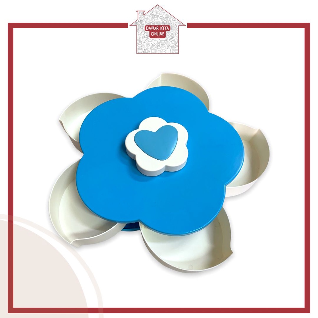 Toples Putar Bunga Mekar / Toples Makanan Snack / Toples Bunga GSF 4140 Mekar Flowers Over Flow Cand