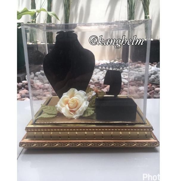 Kotak Perhiasan Cincin Kalung Gelang Jam Tangan Alas Frame Tutup Mika Seserahan Hantaran Pernikahan Shopee Indonesia