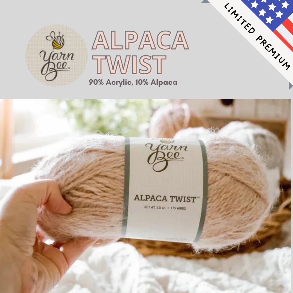 LIMITED USA - YARN BEE ALPACA TWIST - BENANG RAJUT SOFT ACRYLIC PREMIUM SOFT CROCHET KNITTING YARN