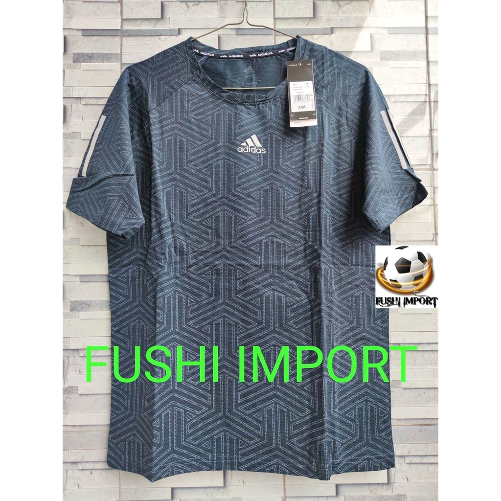 PREMIUM Kaos Running 923# Kaos Olahraga Running Training Dryfit Crystal Silk Import Pria Adem Dingin Cepat Kering Bernapas