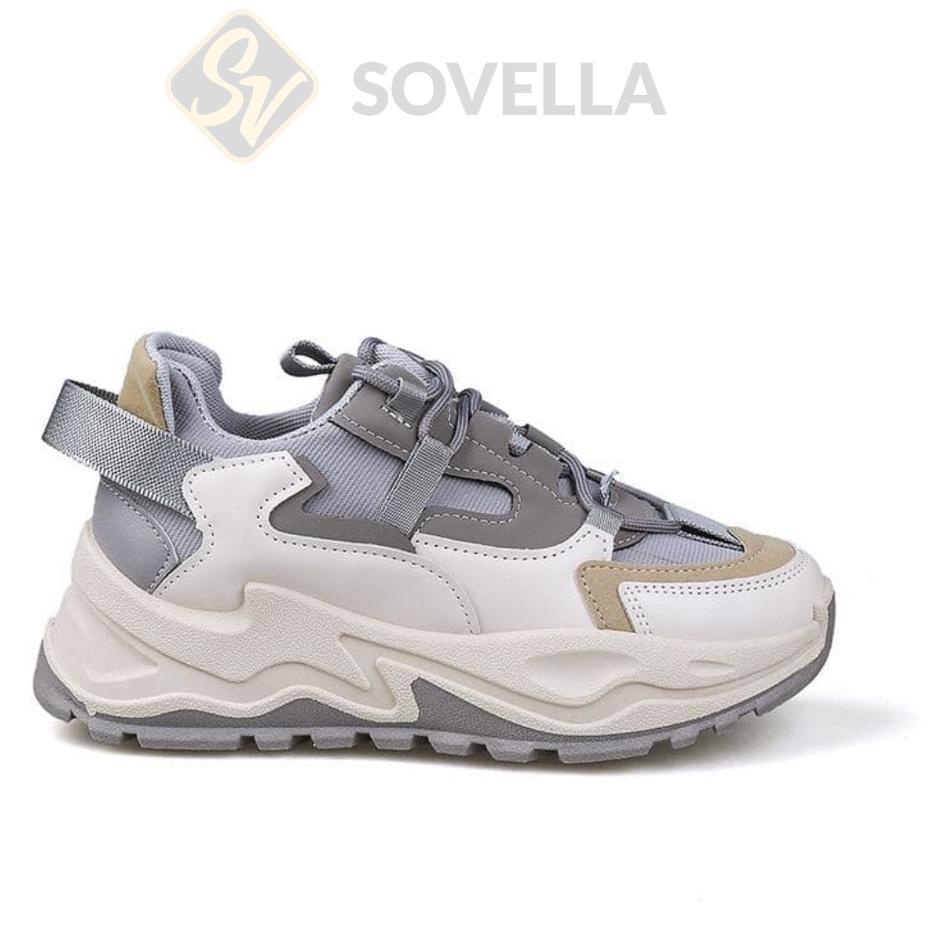 Big Sale.. SOVELLA Skylar Sepatu Sneaker Olahraga Kasual Kets Abu-Abu Wanita Import