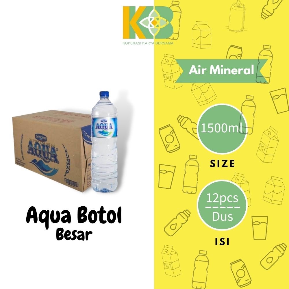 Jual Aqua 1500ml Air Mineral Botol Isi 12 Pcs Shopee Indonesia 0352