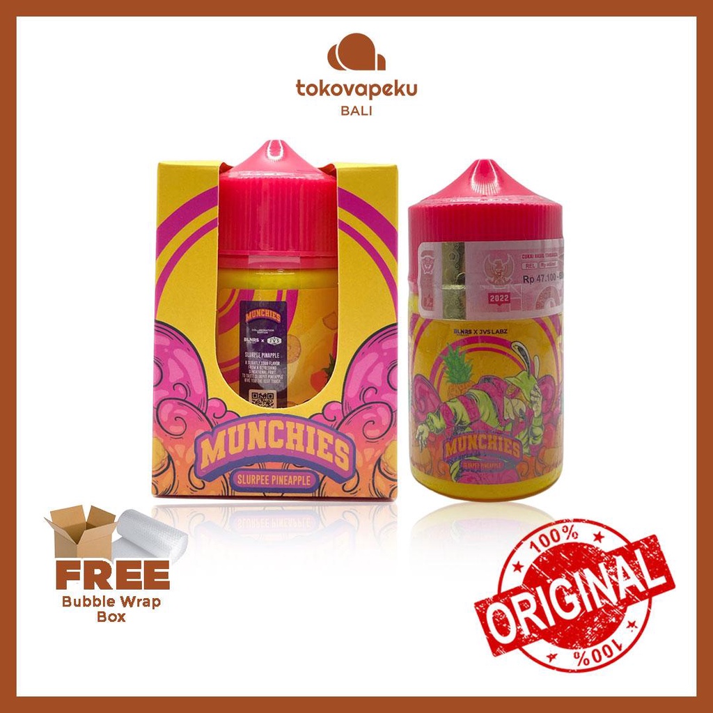 MUNCHIES V5 SLURPEE PINEAPPLE 3MG 60ML AUTHENTIC by ARIEF MUHAMMAD X JVS