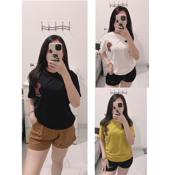 kaos oversize hitam  wanita.kaos oversize bkk import.kaos import hitam gambar kekinian.tshirt import.tshi