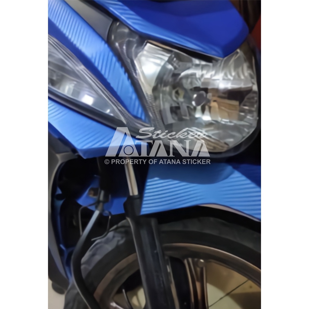 Skotlet Carbon 3D Biru Profix Scotlet Karbon Fiber Doff Kasar Stiker Kevlar Dop Sticker Meteran Decal Roll Aksesoris Body Sepeda Motor Matic Mobil Spakbor Selebor Scolite Scotlight Sekotlet Hp Laptop Helm PCX NMAX Aerox Vario Beat Megapro Ninja Satria