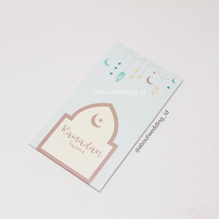 

BIG PROMO Angpao Lebaran Eid Mubarak soft blue isi 6- amplop angpau Idul Fitri B0091
