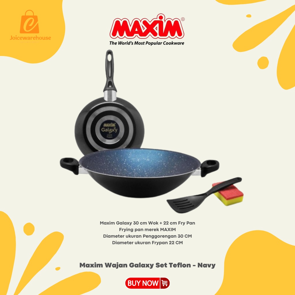 Maxim Wajan Galaxy Set Teflon - Navy