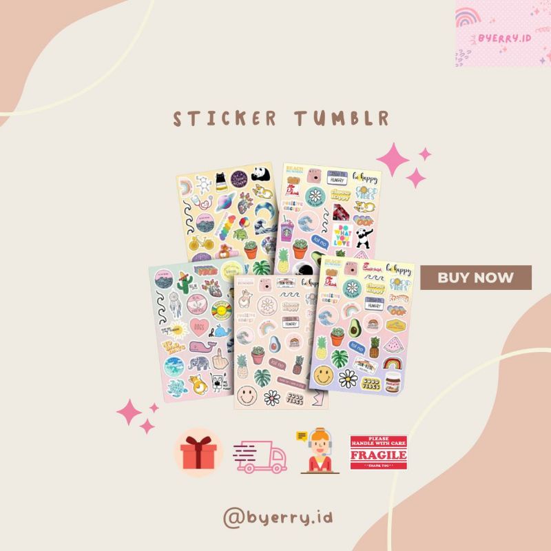 

STICKER TUMBLR MINI LUCU MURAH / AESHTETIC / STICKER LAPTOP TUMBLR / BULLET JURNAL / DIARY / PLANNER / SCRAPBOOK