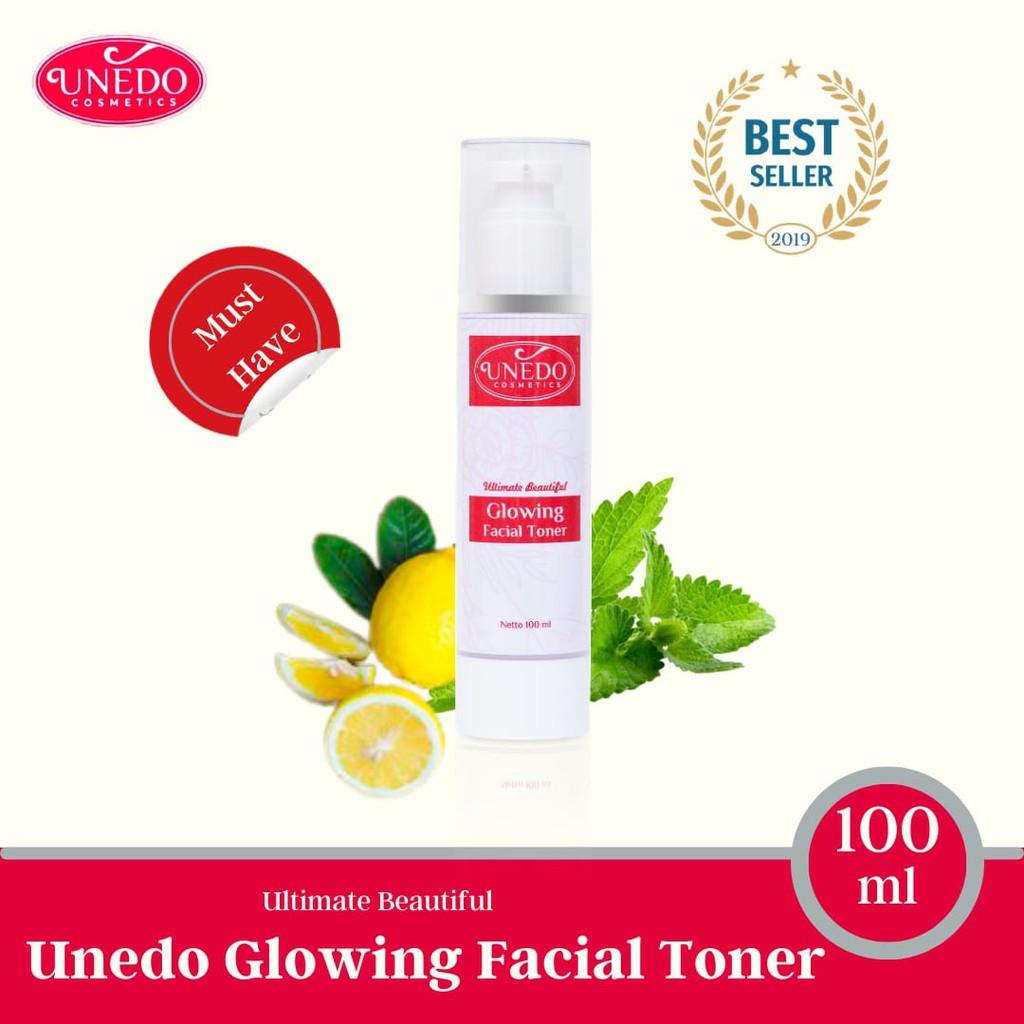 Ultimate Beutiful Unedo Cosmetics Gloing Facial Toner Skincare Perawatan Wajah