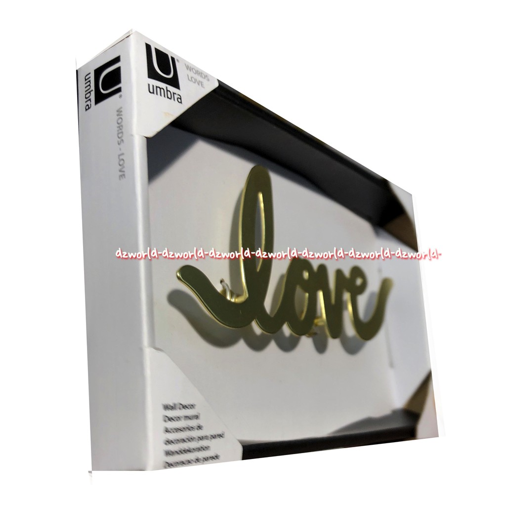 Umbra Love Hiasan Dekorasi Dinding Dekorasi Font Love Cinta Gold