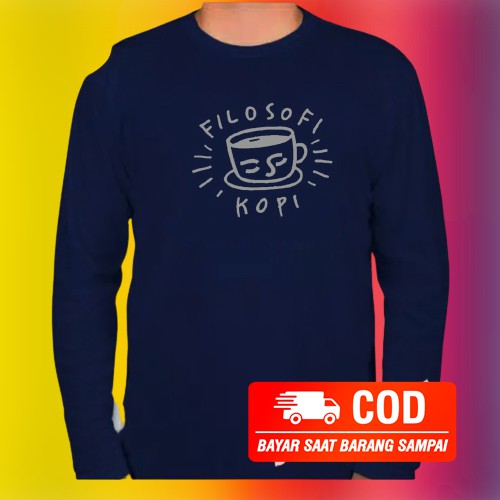 Kaos Laki Cowok Dewasa Distro Keren Pria Import Murah Laki2 Kaos Lengan Panjang Filosofi Silver